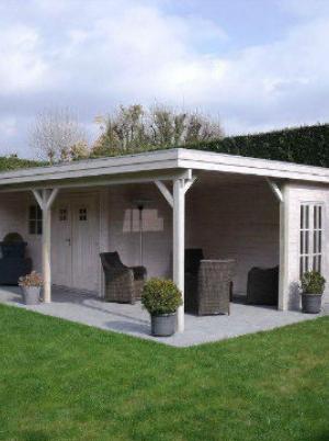 Poolhouse met plat dak 