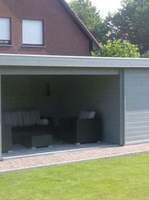 Blokhut met overdekt terras